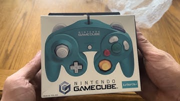Emerald blue GameCube controller unboxing