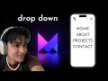 How to Create a Staggered Drop-Down Menu Animation in React | Framer Motion