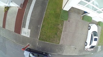 Syma X8W test flight 1 (crash from impact on roof)