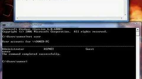 Changing User Password for Windows XP/Vista