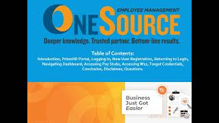 How to Access OneSource Pay Stubs & W2s