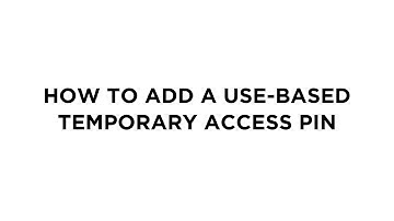 How to add a Use-Based Temporary Access Pin