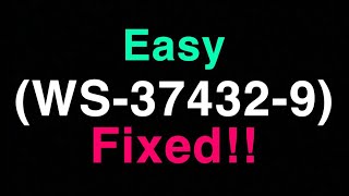 PS4 (WS-37432-9) FIX Error code Wifi Internet