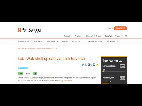 Burp Lab: Web shell upload via path traversal