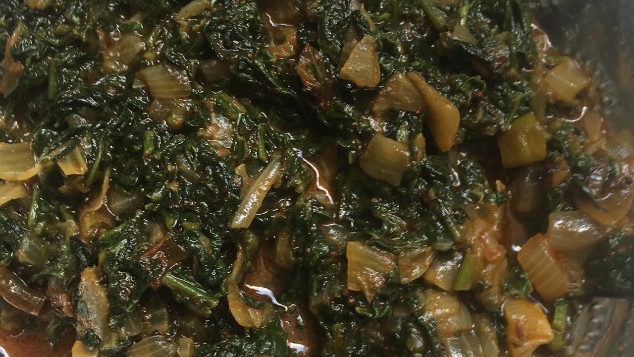 Onion Palak curry - YouTube