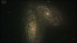 衝突している二つの渦巻銀河　ＮＧＣ４５６７－４５６８