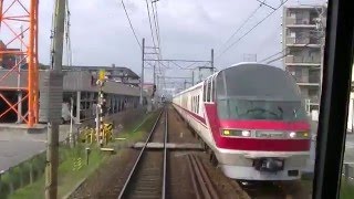 【前面展望】名鉄1030・1230系 1132F 特急岐阜行き 一宮→新木曽川
