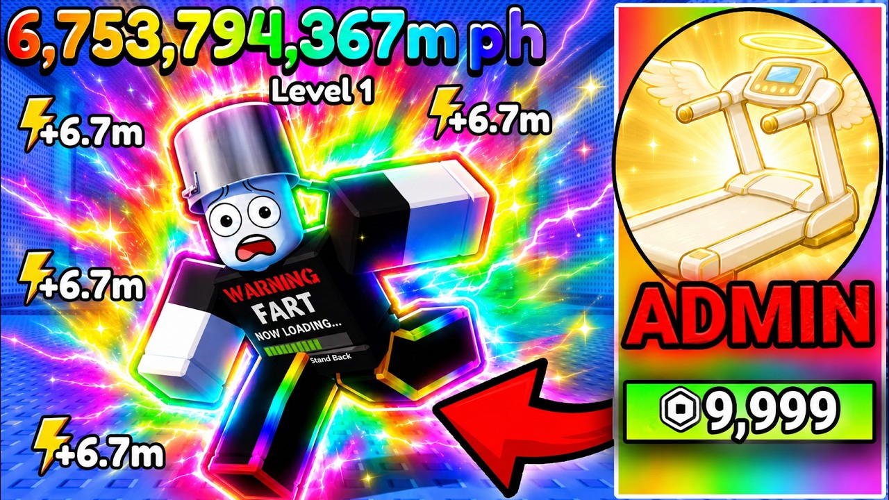 starting over as NOOB with ADMIN TREADMILL in Roblox +1 Chocolate ...
