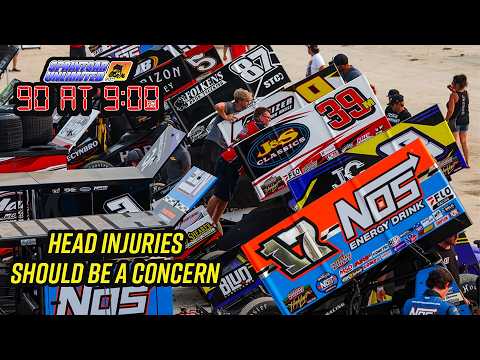 SprintCarUnlimited 90 at 9 for Friday, September 25th: Head injuries should be a concern - dirt track racing video