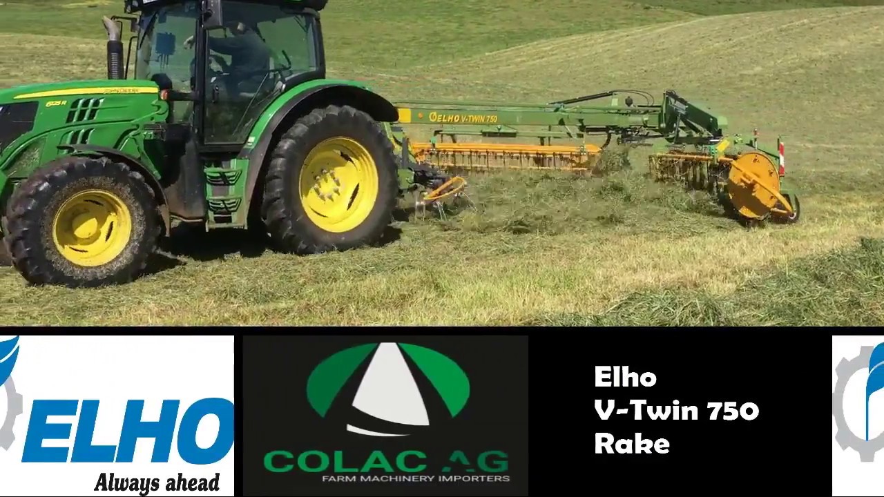 Ehlo Rake Elho V-Twin 750 Hay Rake - YouTube