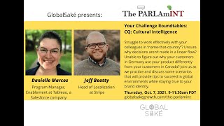Your Challenge Roundtable Topic - CQ: Cultural Intelligence - Danielle Marcos & Jeff Beatty