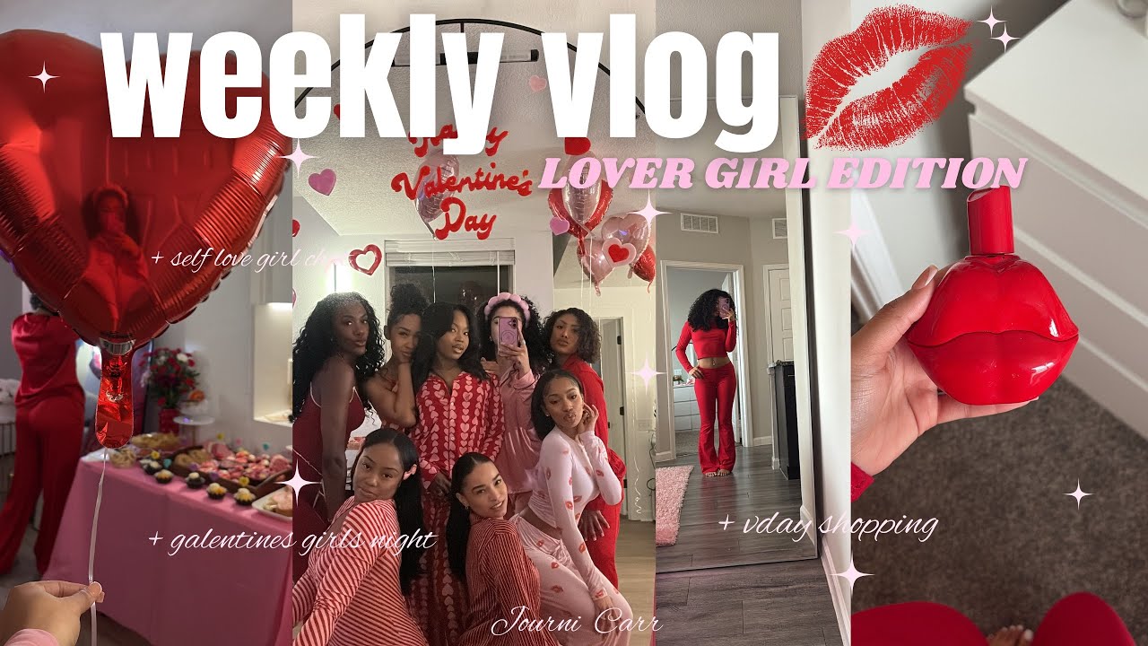 weekly vlog 💌 | self love girl chat 💕 galentines girls night + vday shopping + pink decor & more ♡