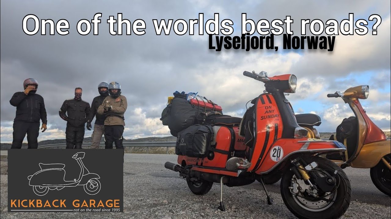 Lysefjord on #lambretta #norway #kickbackgarage - YouTube