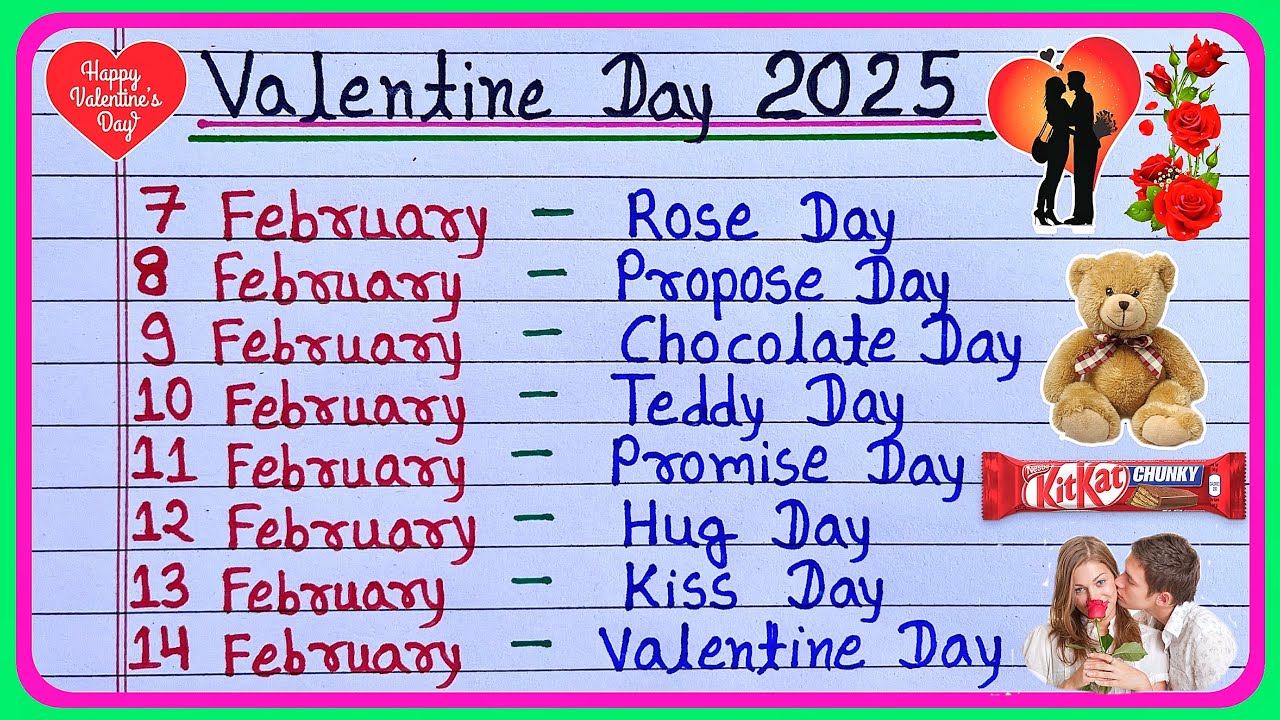 Valentine s Day Dates 2025 February 7 To 14 All Day List Cal Kaun valentine-s-day-dates-2025-february-7-to-14-all-day-list-cal-kaun