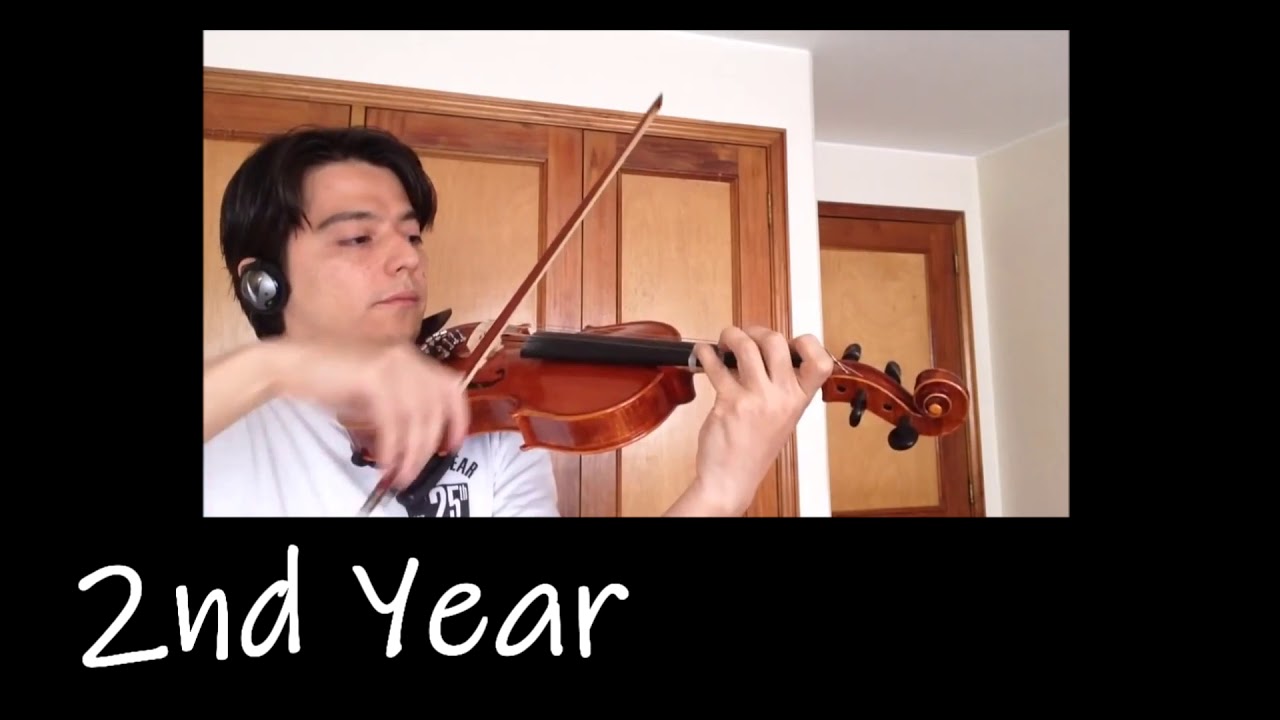 Violin learning progress 2/4/7 years YouTube