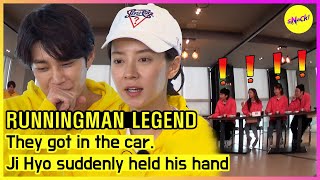 [RUNNINGMAN THE LEGEND] They got in the car. Ji Hyo suddenly held his hand (ENGSUB)