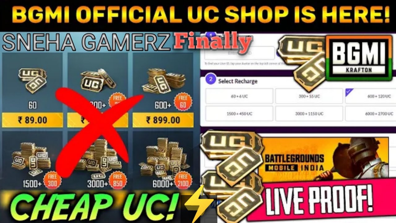 Bgmi Official Uc purchase Store Is Here. How to Buy Uc in