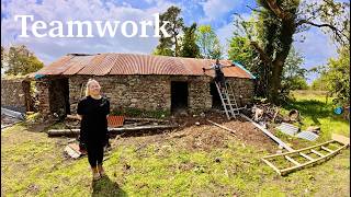 Abandoned Outbuilding Gets A New Roof |EP46| Off Grid Homestead Ireland