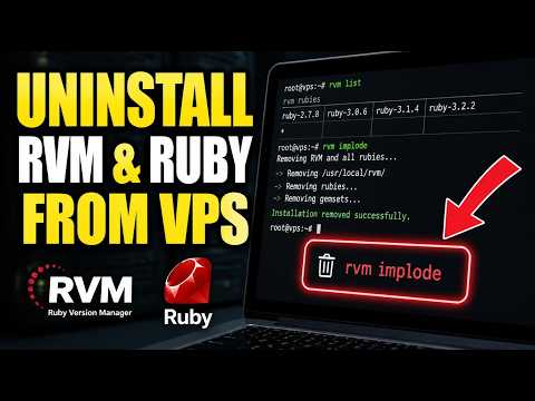 How to uninstall RVM and Ruby versions from VPS - Complete Guide