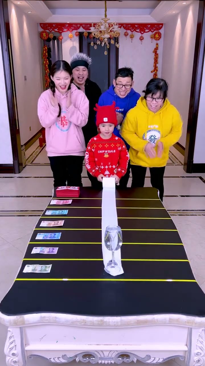 New Year's Family Game! How Much Can You Take?#Funnyfamily#Partygames