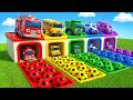Aprende colores con Vehículos | Camión gigante jugando a los bolos  -Canciones infantiles
