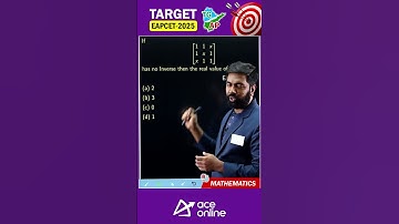 Problem on Inverse #matrix #pyq | Target EAPCET 2025 Exam: Mathematics | ACE Online