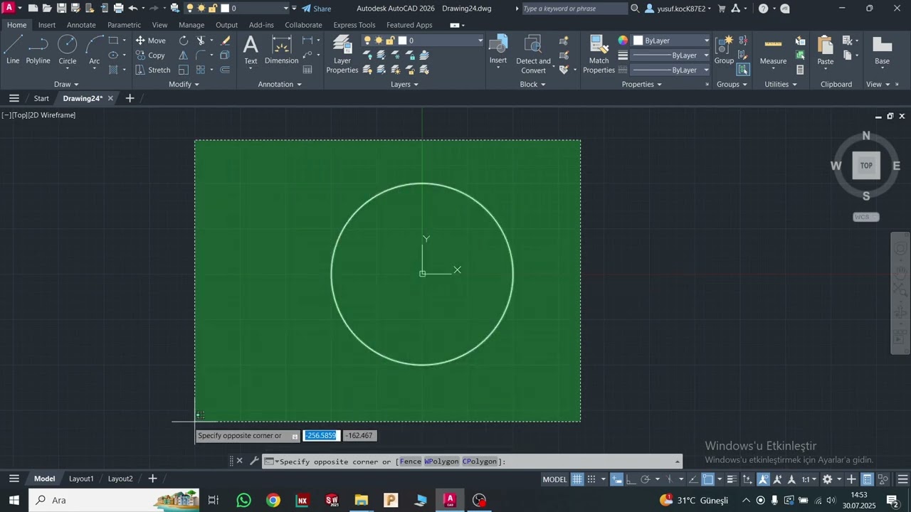 Dosya Açma Kaydetme  Mouse Hareketleri - Autocad 2026 Eğitim Videoları