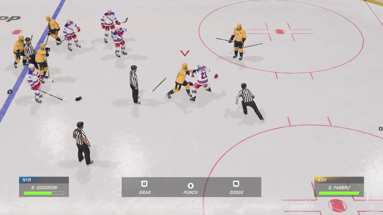 NHL 22 fighting