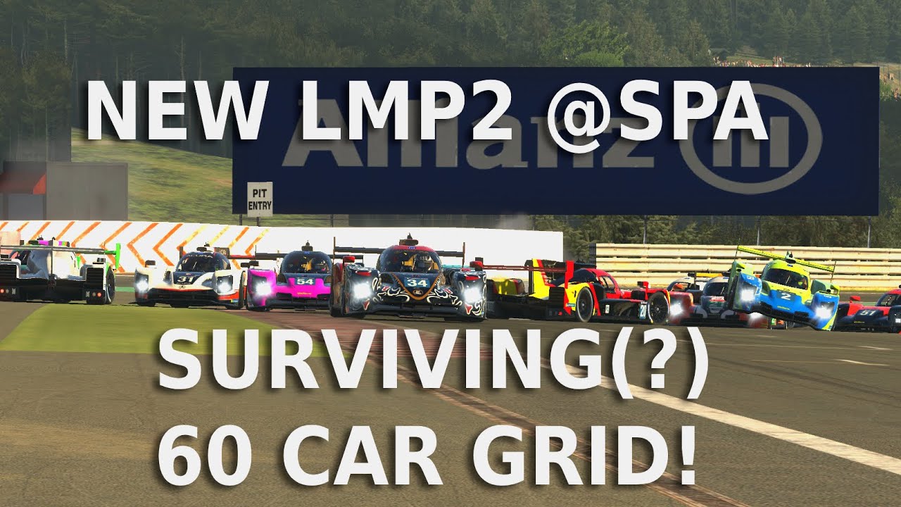 iRacing | 60 Car Grid New LMP2 @ SPA