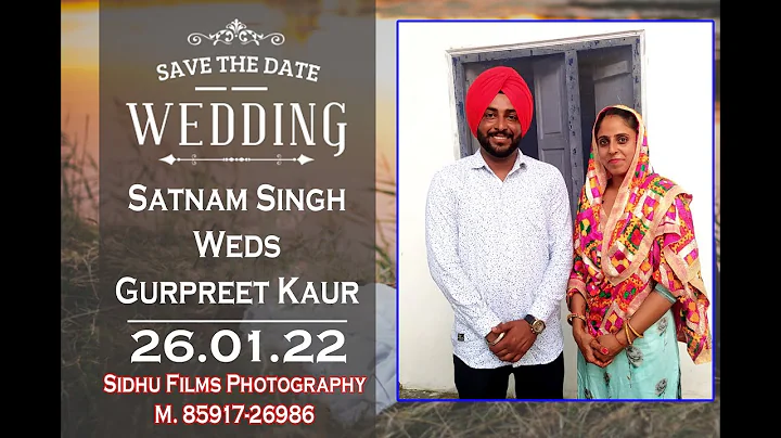 Live Wedding  Satnam Singh Weds Gurpreet Kuar { Sidhu Films Photography M. 85917-26986 }
