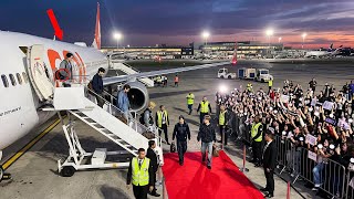 Details 15 Minutes Ago 🔴 Jungkook and the members of BTS have arrived and landed safely in Brazil. Guide