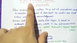 flow control and error control in hindi | Networking | Part-33 | Niharika Panda Profile