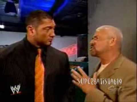 Batista, Christy Hemme and Eric Bischoff backstage...