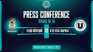 Filou Oostende v U-BT Cluj Napoca - Press Conference | Basketball Champions League 2021