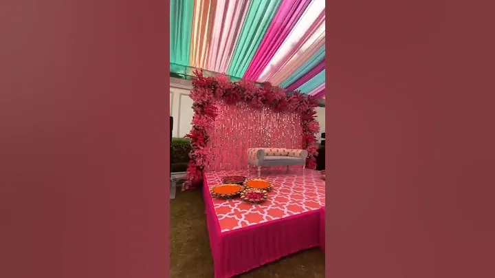 Engagement Stage Decorations💍 | #ajeventmanagement #weddingvibes