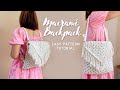 DIY: 2 in 1 Easy Macrame Backpack | Sling Bag | Simple Pattern Tutorial for Beginners