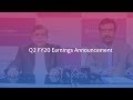 Q2 FY20 Earnings Announcement