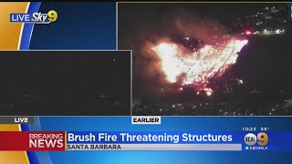 Famous Loma Fire Threatening TV News Station, Homes In Santa Barbara Wealth
