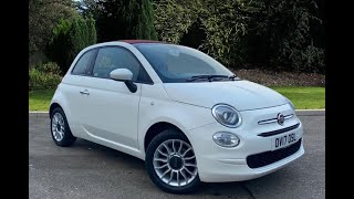 Fiat 500C Pop Star in White - OV17OSL