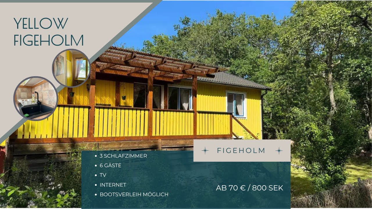 Yellow Figeholm – Dein Traumferienhaus in Schweden | Ferienhaus direkt am Meer