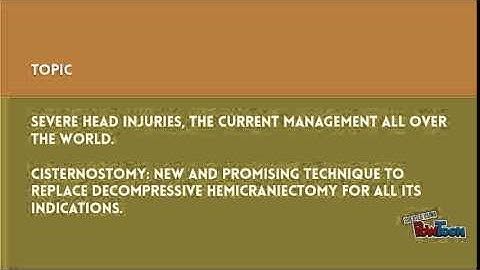 Live Hangout on Cisternostomy by Iype Cherian