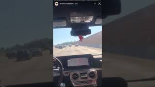 BlueFace Speeding In his G Wagon Benz {Nearmiss} ?? #BLUEFACE