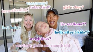 Celebrity baby girl's one month old + six week postpartum q+a! Wealth