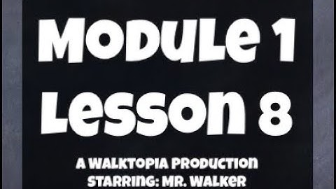 4th Grade: Module 1-  Lesson 8 (Part 1)