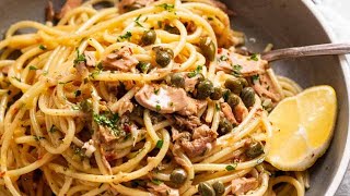 The most amazing CANNED TUNA PASTA!