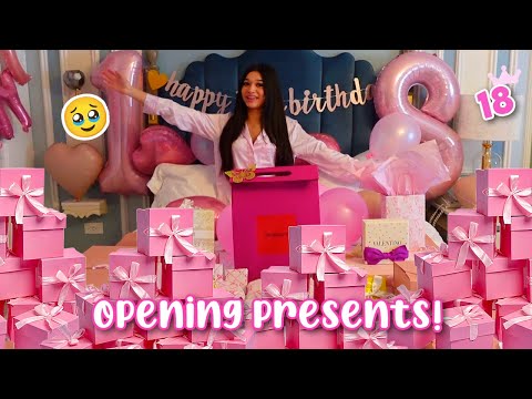 JASMINE'S 18TH BIRTHDAY OPENING PRESENTS!🥹💗🎀