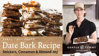 BEST TASTING Viral Chocolate Date Bark Recipe | Snickers, Almond Joy & White Chocolate!