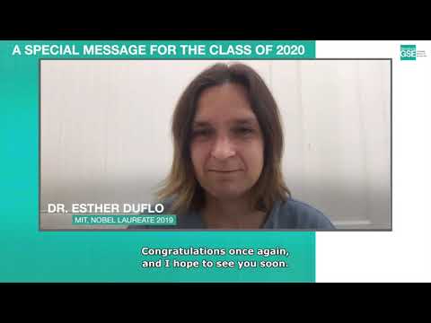 Esther Duflo, Barcelona GSE Graduation Keynote 2020