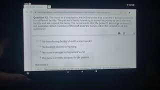 Admission  Transfer, & Discharge Part 2- Fundamentals Review w/rationales, PN Program