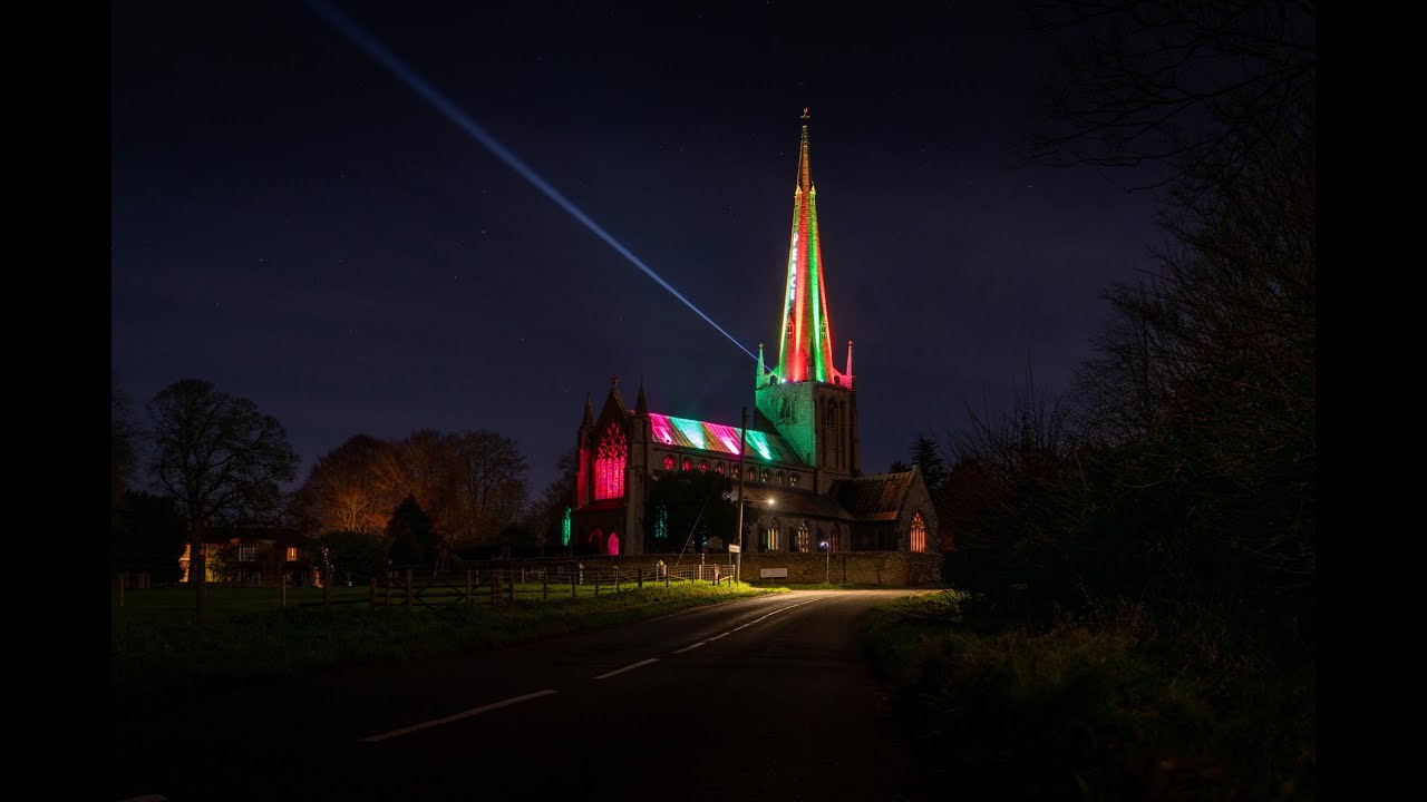 St Mary’s Church Snettisham Illuminations ✨ | Christmas Light Display